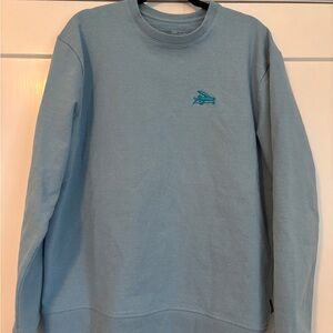 Patagonia Blue Crewneck Sweater with Ribbed Cuffs